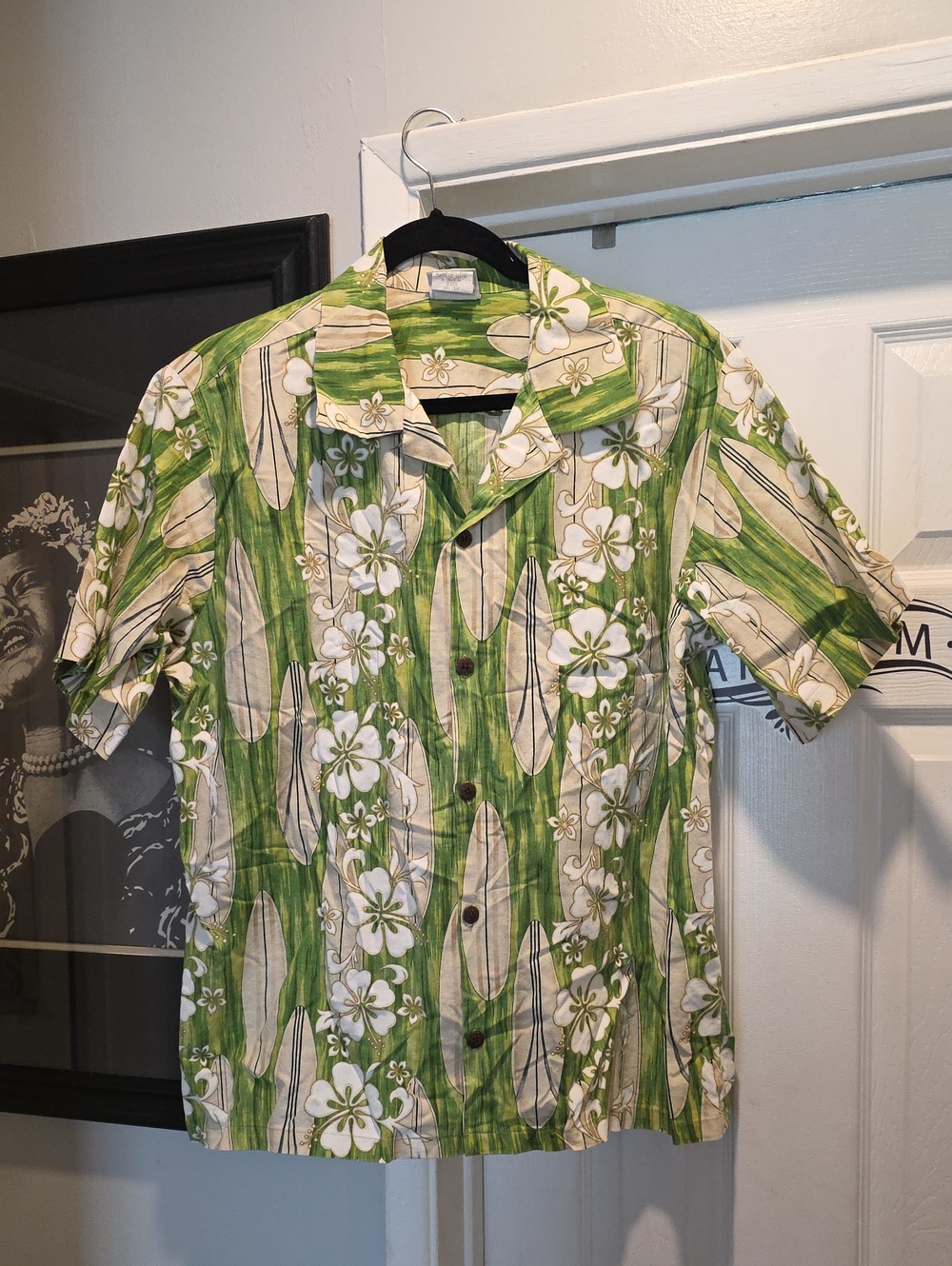 Green Floral Hawaiian Shirt